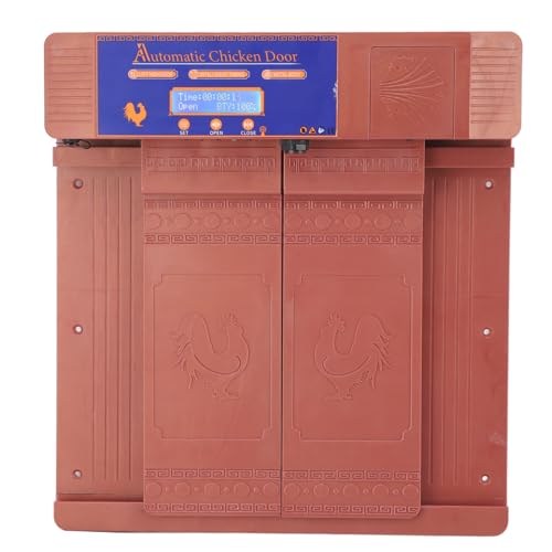 Automatic Chicken Coop Door, Lightweight Durable Solar Powered with Timer and Infrared Anti Pinch Sensor, for Poultry Coop Chicken Duck Goose (Bronze) - color: Bronze