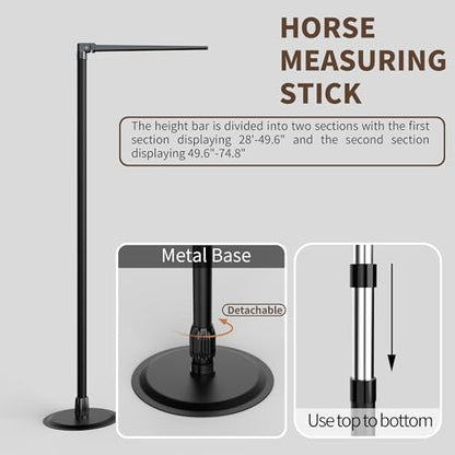 THOUSANDSUNNY Horse Measuring Stick, Height Measuring Rod Tools for Horse Cattle Farm Livestock Telescoping Foldable Ruler