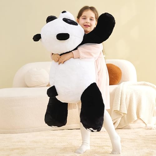 IKASA Giant Panda Stuffed Animal Plush Toy,30" Large Cute Jumbo Soft Toys,Huge Big Size Plushy Fluffy Fat Oversized Plushie,Gifts for Kids Girls - style: Panda