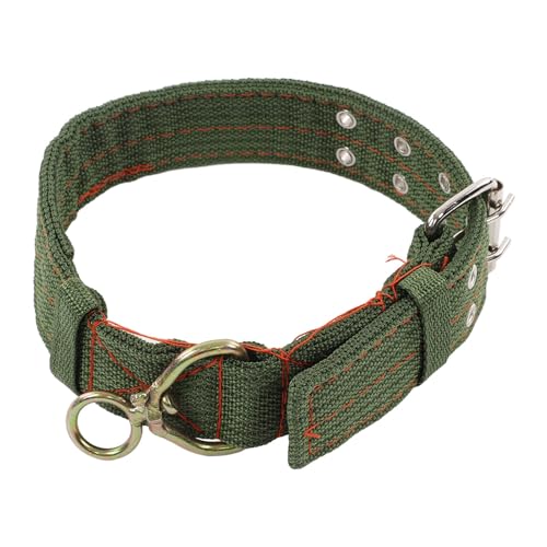 Sheep Collar, Non-Slip Adjustable Turn Buckle Collar Farm Animal Goat TieCollar with 2-Rows Metal Buckle and Traction Chain for Cow Goat Sheep Nylon Neck Strap Cow Collar(S) - size: S