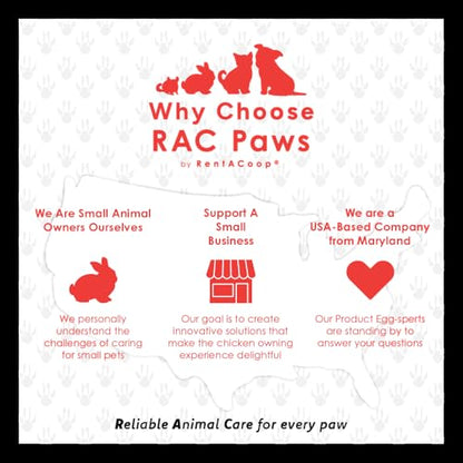 RAC Paws by RentACoop 64oz(2L) Small Animal Drinker with Auto-Fill Metal Cup - Suitable for Small Pets, Bunnies, Hamsters, Guinea Pigs, Rabbits, Chinchillas, Mice and Rats (Pack of 2) - size: 64 Oz (Pack of 2)