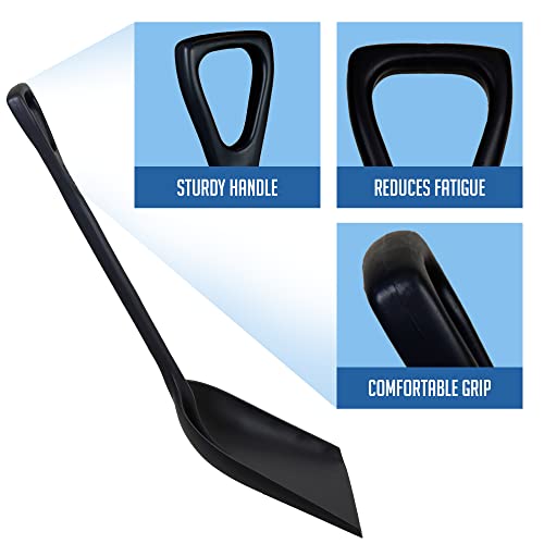 Remco Hygienic Square Point Shovel, Polypropylene Blade, 28 in L, Black Polypropylene Handle 69829-1 Each - color: Black, size: 14 inch Blade