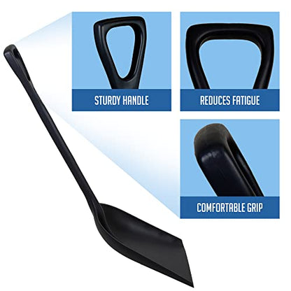 Remco Hygienic Square Point Shovel, Polypropylene Blade, 28 in L, Black Polypropylene Handle 69829-1 Each - color: Black, size: 14 inch Blade