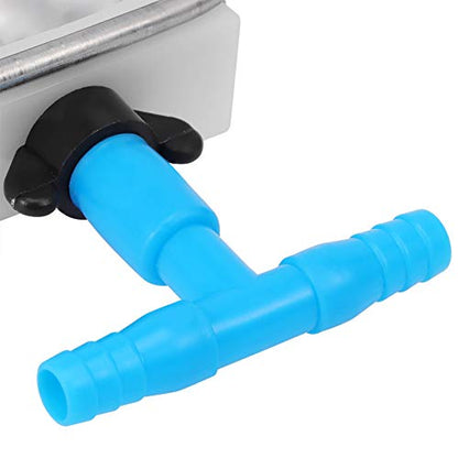 Akozon 5Pcs Stainless Steel Automatic Drinker Nipple Waterer with Small Bowl Tee Connector, Proof Farm Accessory Compatible Standard PVC Tubing - size: #11