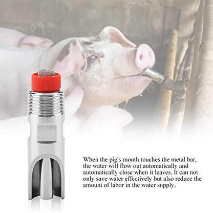 5PCS Automatic Pig Nipple Drinker Feeder Stainless Steel Piglets Cattle Waterer Drinking Dispenser Red hat Duckbilled Poultry Watering System