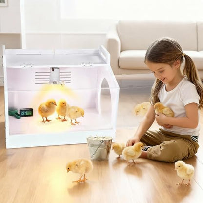 Iarge-Scale Chick brooder Box Quail Cage Egg Incubator Chick Starter Kit Chicken Brooder 20-35
