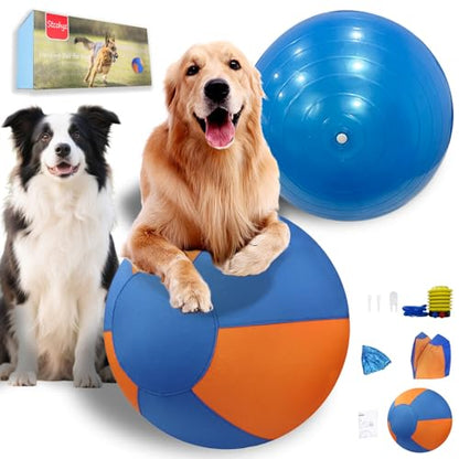 Herding Ball for Dogs, 18'' Durable Waterproof Jolly Ball for Dogs, Dog Training Toy for Medium & Large Breeds, Large Dog Toys for Collie, Australian Shepherd, and All Herding Breeds