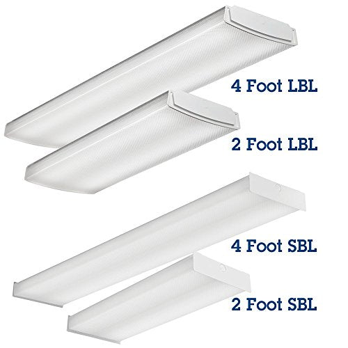 Lithonia Lighting LBL4 LP840 4-Feet Commercial LED Wraparound Indoor Light, White - color: 4000K, size: 4 ft | Curved, style: 1st Gen