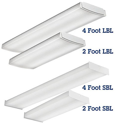 Lithonia Lighting LBL4 LP840 4-Feet Commercial LED Wraparound Indoor Light, White - color: 4000K, size: 4 ft | Curved, style: 1st Gen