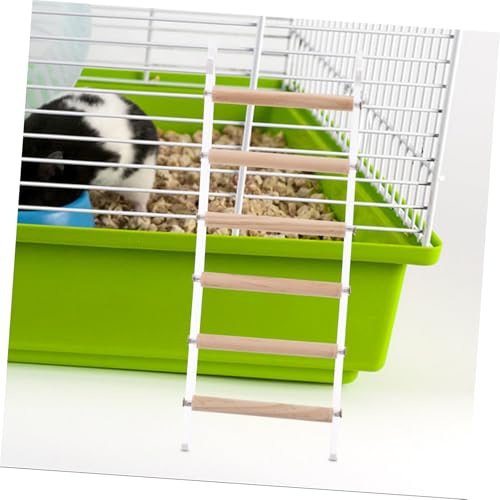 UKCOCO Parrot Ladder Toy for Small Birds Climbing Step Ladder Hooks for Cage Sturdy Bird Perch and Exercise Toy for Parakeets Cockatiels Lovebirds