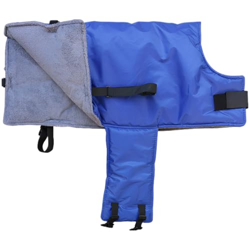 Calf Saver Coat, Widened Design, Warm Windproof Calf Blanket, 34.3 x 27.6 in / 87 x 70 cm, Soft Lining, Abdomen Protection, Reflective Stripe, Polyester for Calves