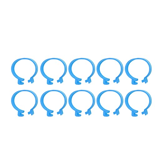 SUNGOOYUE Chicken Leg Identification Bands, PP Plastic Poultry Leg Rings 100 Pieces 18mm Open Design for Easy Tracking and Flock Sorting, for Large Chickens Ducks Geese Farmers (Blue #14)