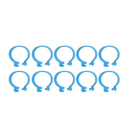 SUNGOOYUE Chicken Leg Identification Bands, PP Plastic Poultry Leg Rings 100 Pieces 18mm Open Design for Easy Tracking and Flock Sorting, for Large Chickens Ducks Geese Farmers (Blue #14)