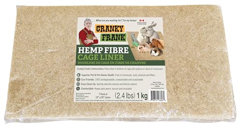 Fiber Cage Liner - 7 Pack - Super Absorbent, Odor Blocking, All Natural, Dust-Free, Hypoallergenic, Biodegradable Liner for Rabbits, Guinea Pigs, Hamsters, & Other Small Animals