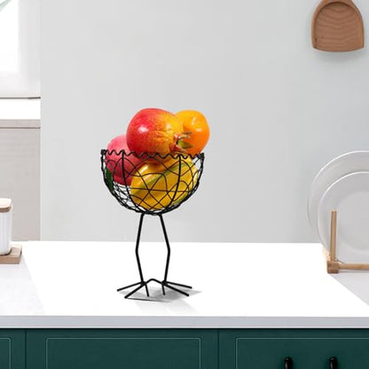 Luxshiny Wire Fruit Basket Storage Organizer for Kitchen Counter Multi-purpose Sundries Basket for Fruits Vegetables and More Design for Everyday Use