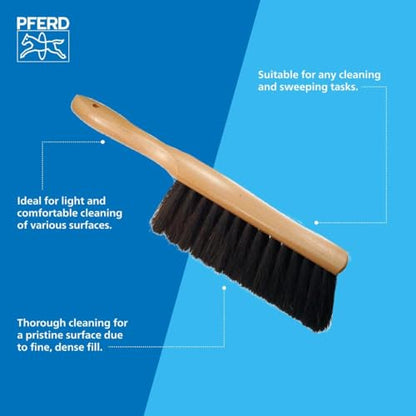 Pferd Tools Maintenance Plastic Block Counter Duster, Black, 2-1/2" Trim | Synthetic Bristles, 8" Length, Professional Cleaning Tool, Various Surfaces, Part 89400