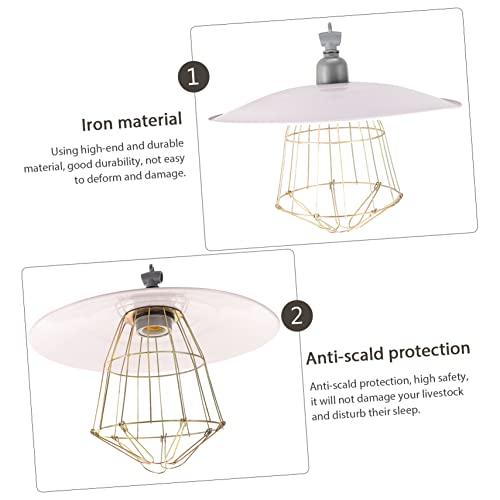 DOITOOL Insulation Lampshade Heat Lamp Reptile Dome Lamp Reptisoil Livestock Breeding Lamp Pet Grille