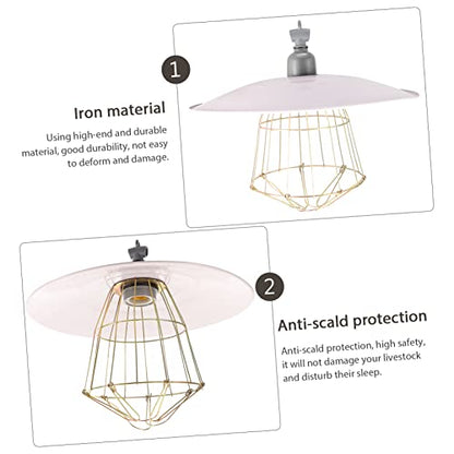 DOITOOL Insulation Lampshade Heat Lamp Reptile Dome Lamp Reptisoil Livestock Breeding Lamp Pet Grille