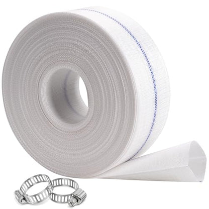 Pool Backwash Hose 2” × 65 ft Fiber Reinforced Discharge Hose General Purpose Flexible Lightweight Lay Flat Pump Drain Pipe Hose for Water Transfer (2in-65ft, Anti-abrasion) - size: 2in-65ft