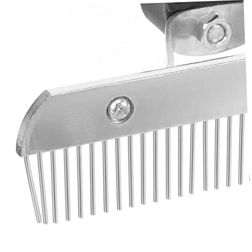 Garneck Horse Grooming Rake Handle Hair Cleaning Comb Ergonomic Design Non- Grip Resistant for Efficient Grooming and Maintenance