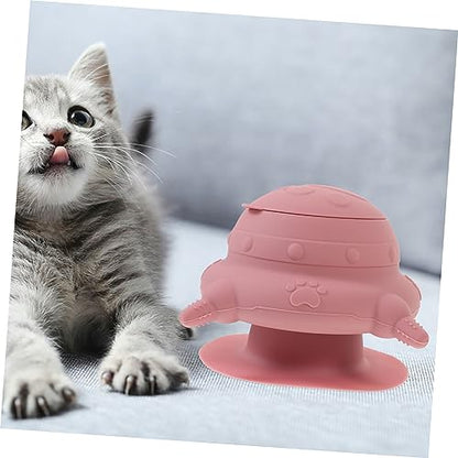 POPETPOP Cute Dog Bowls Puppy Milk Feeder Silicone Sturdy Raised Base for Easy Feeding Suction Cup Bottom Pet Supplies