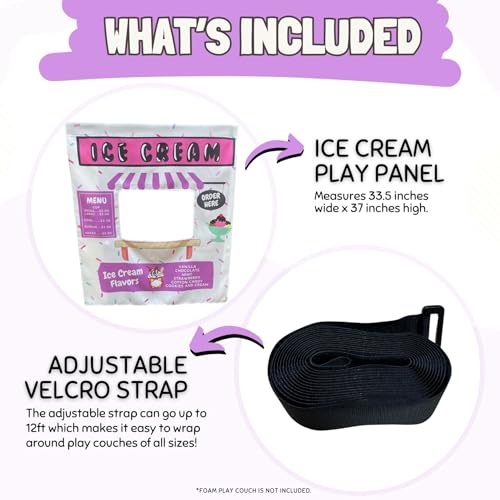 Couch Swag Play Panel for Childrens Foam Sofa Kids Couch (Ice Cream Store) - style: Ice Cream Store