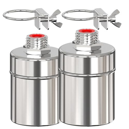 Stainless Steel Automatic Water Level Control Float Valve, 2-Pack, 1/2 inch,304 Grade Side Inflow Design for Water Tanks, Swimming Pools, Livestock Tanks (Inlet water) - style: Inlet water