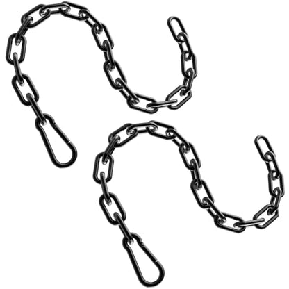 Gate Chain Lock, 23.6 Inch 304 Stainless Steel Chain Fence Gate Latch with Carabiner, Outdoor Hardware Lock Chain for Yards, Pet Cages, Horse Goat Dog Stall Barn and Fence Gates (Black Dia 5mm-2Pcs) - color: Black Dia 5mm-2Pcs
