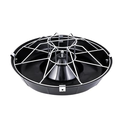 8 12 14 16 Holes Piglet Feeder Trough with Screws, Plastic Round Livestock Water Trough, Anti-Waste Pasture Feeding Equipment for Poultry(Double Rack,52cm/20.5"(8 Slots)) - color: Double Rack, size: 52cm/20.5"(8 Slots)