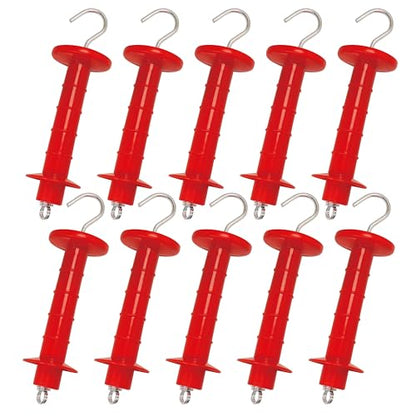 Insulated Fence Plastic Gate Handle, 10PCS Handle Heavy Duty Electric Fence Gate Handle, Red - color: Red, size: PK10