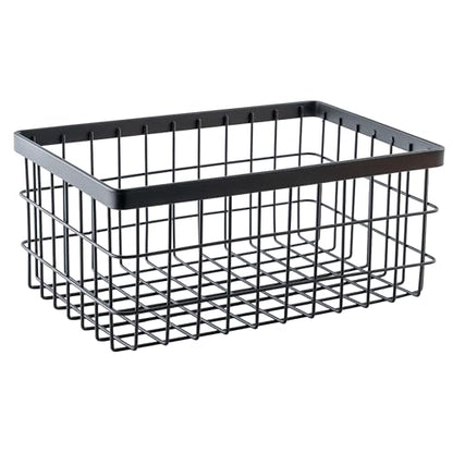 G.E.T. WB-964-MG Rectangular Metal Storage Wire Basket for Pantry, Produce and More, 9" x 6" x 4" - size: 9" x 6", style: 4" Deep