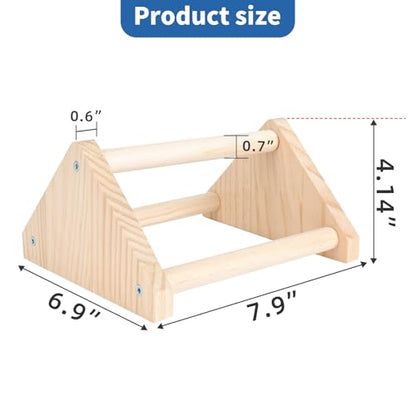 Chicken Roosting Perch - Chicken Coop Accessories & Supplies for Chicks - Natural Solid Pine Wood, Hand - Polished - Ideal Roosting Toy for Birds, Chicks & Parrots