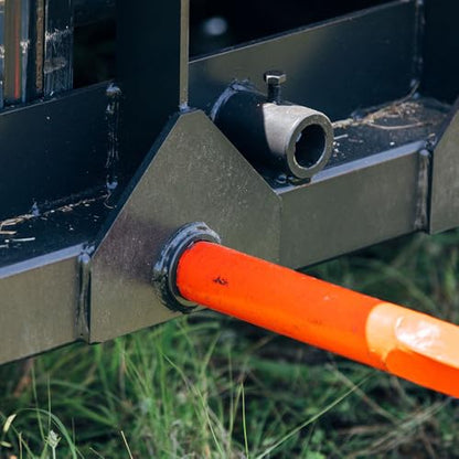 Titan Attachments HD Skid Steer Hay Frame Attachment, Three 43" Hay Spears, Rated 4,000 LB, Quick Tach Mounting, Hay Handing Equipment for Bobcat Tractors