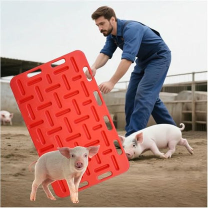 Lightweight Pig Sorting Panels, Long Portable Livestock Sorting Panel for Farms & Ranches, One-Piece Molding Safety Hog Panels Easy to Hold Carry~/ - size: Medium