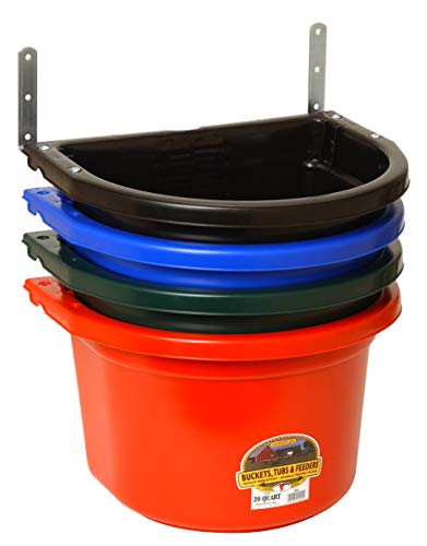 Little Giant® Plastic Fence Feeder | Pig Feeder | Clip On Fence Feeder | Mountable Feed Bucket | 20 Quarts | Red - color: Red, size: 20 Quarts