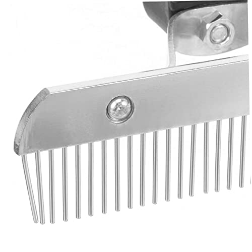 Healifty Durable Horse Fur Cleaning Comb with Rubber and Materials Resistant Grooming Rake and Livestock Stable Design for Shedding and Dirt Removal