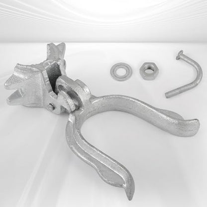 (1-3/8" x 2-3/8"(2-1/2") Chain Link Fence Gate Fork Latch | Commercial Heavy Duty - Malleable - Galvanized Gate Latch with Hole for Padlock - size: 1-3/8" x 2-3/8" (2-1/2")