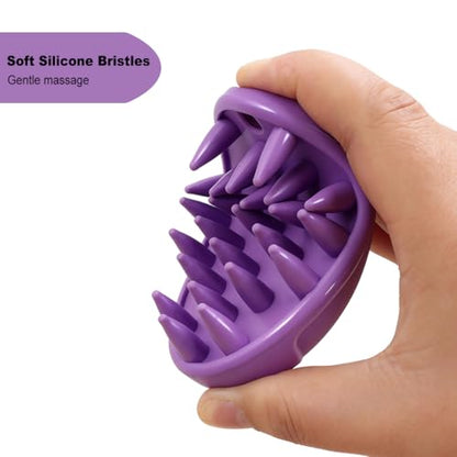 Rubber Curry Brush for Short Haired Dogs, Gentle Curry Comb with Long Pins, Use Wet as Bath Scrubber or Dry for Grooming Loose Hair