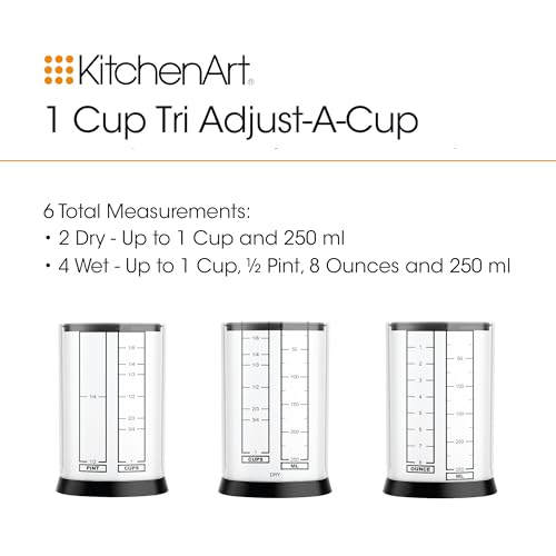KitchenArt 1 Cup Tri Adjust A-Cup, Easy Pour Adjustable Measuring Cup - size: 1 Cup