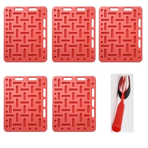 Livestock Sorting Panel with Portable Handle, Hog Sorting Board for Farm Animal Handling, Reusable Livestock Divider for Pigs, Horizontal Vertical Use(5pcs) - size: 5pcs