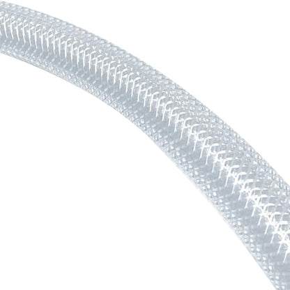Gloxco Clear Braided PVC Tubing, Food Grade, Heavy Duty Reinforced Hose, 3/4" ID, 50 Ft Length - size: 3/4" x 50 Ft