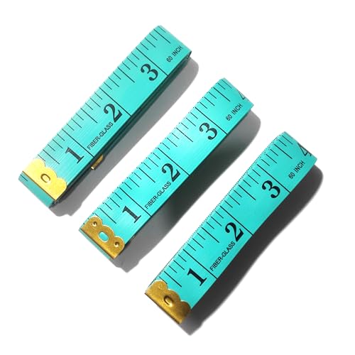 Tape Measure Body Measuring Tape, Soft Fabric Measuring Tape for Sewing Cloth Measurement, 60 Inch Double Scale Tailor Ruler for Weight Loss (Green) - color: Green
