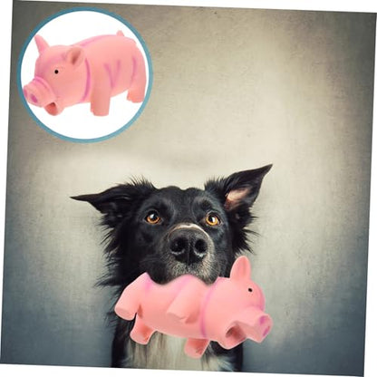 COLLBATH Pig Shape Latex Dog Chew for Aggressive Dogs Squeaky Puppy Teething for Healthy Chewing and Boredom Relief Suitable for Breeds