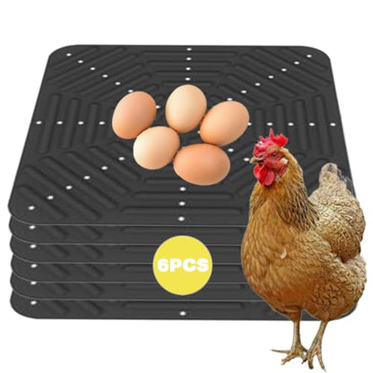 Durable Washable Chicken Nesting Pads for Coop - 12x12 Inch Reusable Nest Box Mats, 6PCS Soft Plastic Liners for Egg Laying Hens - Easy Clean, Leakproof, Premium Quality