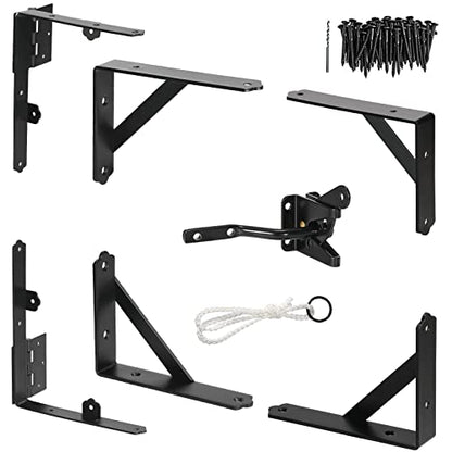 Corner Brace Bracket Anti Sag Gate Frame Hardware Kit for Wooden Fence with Latch - style: No Sag Kit B