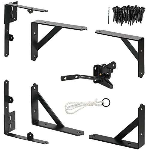 Corner Brace Bracket Anti Sag Gate Frame Hardware Kit for Wooden Fence with Latch - style: No Sag Kit B