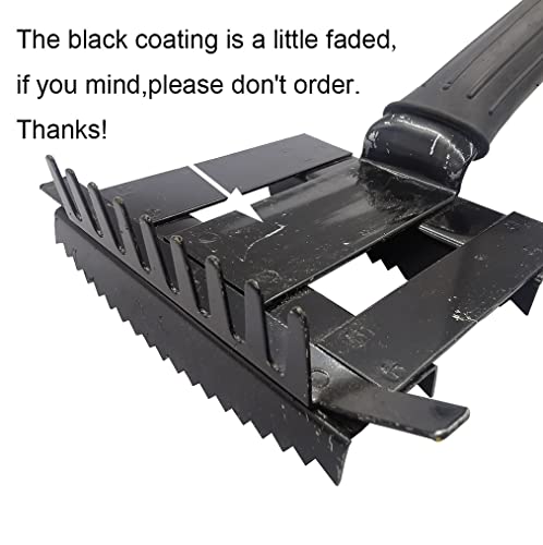 Livestock Shedding Comb, Metal Livestock Brush Tools for Cow, Horse, Sheep (Black), 7.87 X 5.5