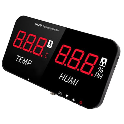 Industrial Temperature and Humidity Meter LED Display Greenhouse Hygrometer Thermometer for Home Office Industrial Settings