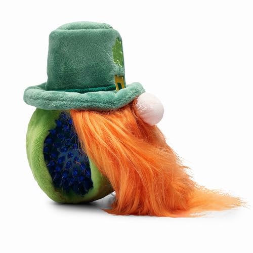 Flourish Pets 2 in 1 Multi-Layer Chew Toy for Active Dogs | Non-Toxic BPA Free Double Stitched Soft Fabric Exterior Dog Toys | Long-Lasting Dog Plush Toys – Leprechaun 3.5" - color: Leprechaun, size: 1 Pack