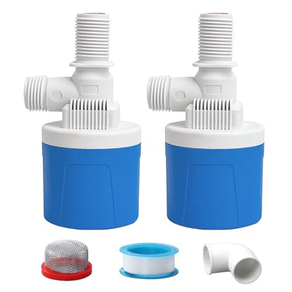 1/2" Top Inlet Water Float Valve, 2 Pack Automatic Water Level Control Valve For Water Tank Water Trough Pool Livestock Troughs Distille Solar Energy Auto Pot Aquarium - size: 1/2" Top Inlet (2 Pack)
